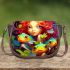 Girl surrounded by colorful frogs Saddle Bags for Women: Perfect Gift for Girlfriend, Wife, Daughter