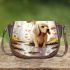 Golden retriever and mushrooms Saddle Bags for Women: Perfect Gift for Girlfriend, Wife, Daughter