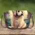 Golden retriever and the open book Saddle Bags for Women: Perfect Gift for Girlfriend, Wife, Daughter