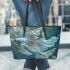 Graceful and Adorable Fish Adding Beauty and Charm to the Ocean Leather Tote Bag