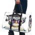 Grey owl with big eyes wearing glasses 3d travel bag