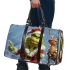Grinchy cry and dancing santaclaus 3d travel bag