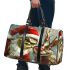 Grinchy smile and dancing santaclaus and reindeer show 3d travel bag
