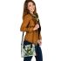 Grinchy smile and drink coffee with dream catcher shoulder handbag