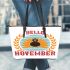 Hello November Leather Tote Bag
