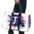 Horse head colorful ink splash and paint drips 3d travel bag