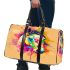 Horse head in the style of colorful paint splashes 3d travel bag