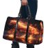 Horse in the fire red and orange colors 3d travel bag