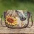 Horse with sunflower watercolor saddle bag