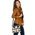 Illustrations with various butterfly silhouettes shoulder handbag