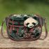 Japanese print of a panda samurai with a katana saddle bag