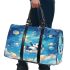 Kawaii anime style panda moon and stars 3d travel bag
