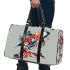 Koi fish with butterfly wings is depicted 3d travel bag