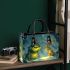 Larvar and yellow grinchy smile toothless small handbag