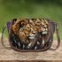 lions smile with dream catcher Saddle Bag