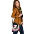 Majestic bird and whimsical balloons in dreamy landscape shoulder handbag