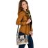 Majestic deer with impressive antlers standing in the forest shoulder handbag