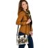 Majestic deer with impressive antlers standing in the forest shoulder handbag