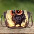 Mechanical owl sculpture saddle bag