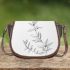 Minimalist Beauty Capturing Simple Floral Designs Saddle Bag