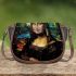 mona lisa with dream catcher Saddle Bag