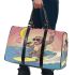Monkey wearing sunglasses surfing with banana 3d travel bag