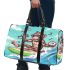 Monkey wearing sunglasses surfing with coconuts 3d travel bag