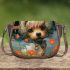 Moonlit meadow curious dog among flowers Saddle Bags for Women: Perfect Gift for Girlfriend, Wife, Daughter