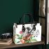music note and guitar and rose with green leaf and dog 3 Small handbag