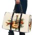 music note and guitar and rose with green leaf and koi fish Travel Bag