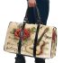 Music notes and guitar and rose and dragonfly 2 Travel Bag