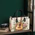 Music notes and guitar and rose and dragonfly 4 Small handbag