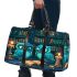 Owls in teal blue and turquoise colors 3d travel bag