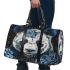 Panda adorned with white and blue diamonds 3d travel bag