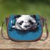 Panda wearing headphones saddle bag