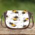 Pattern of cartoon bees 3d saddle bag