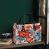 Patterned Floral Vase Small Handbag