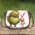 Pigs and pinky grinchy smile toothless saddle bag
