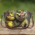 Pigs and yellow grinchy smile toothless saddle bag