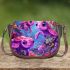 Pink and purple baby turtles with big eyes saddle bag