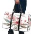 Pink flowers and dragonfly 3d travel bag