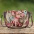 Pink pig and coffee and dream catcher saddle bag