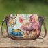 Pink pig and coffee and dream catcher saddle bag