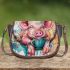 Pink pig and coffee and dream catcher saddle bag