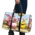 Pinky pigs and yellow grinchy smile toothless like rabbit 3d travel bag