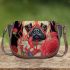 Playful pug and roses Saddle Bags for Women: Perfect Gift for Girlfriend, Wife, Daughter