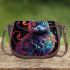 Psychedelic feline fantasy Saddle Bags for Women: Perfect Gift for Girlfriend, Wife, Daughter