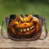 pumpkin grinchy smile and birdsshow 3D Saddle Bag Saddle Bag