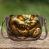pumpkin grinchy smile and panther show 3D Saddle Bag Saddle Bag