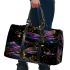Purple and gold dragonflies 3d travel bag